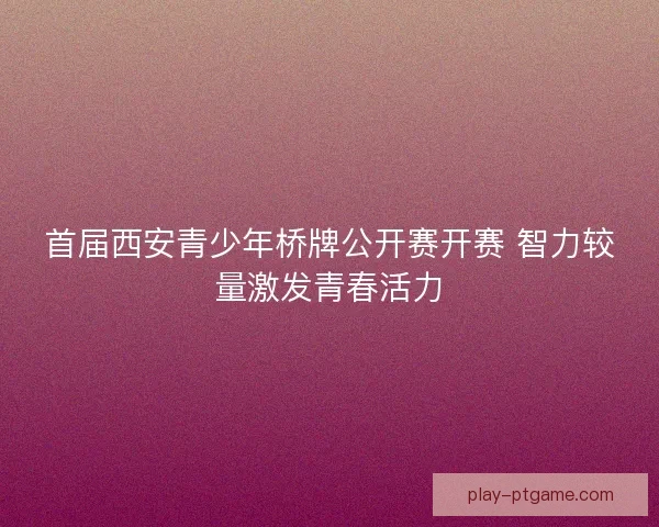 首届西安青少年桥牌公开赛开赛 智力较量激发青春活力